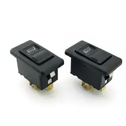 5pins Electric Power Window Switch Button 20A With Green LED Light Universal Autos Car Button Switch Car Accessories DC12V 24V