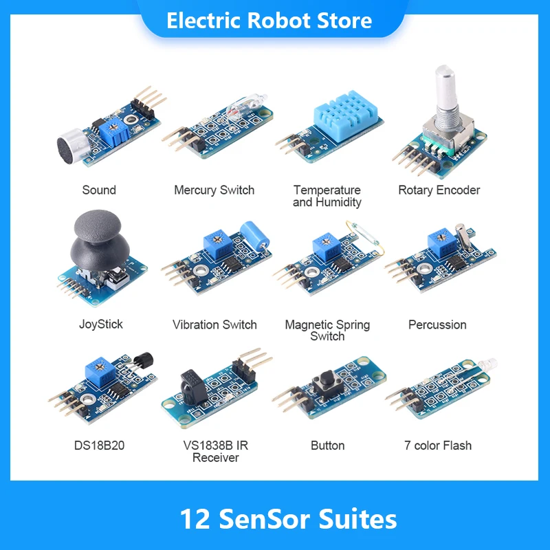 

12pcs/lot Orange Pi Set Button DS18B20 Sound module (a package of 12 kinds of module)