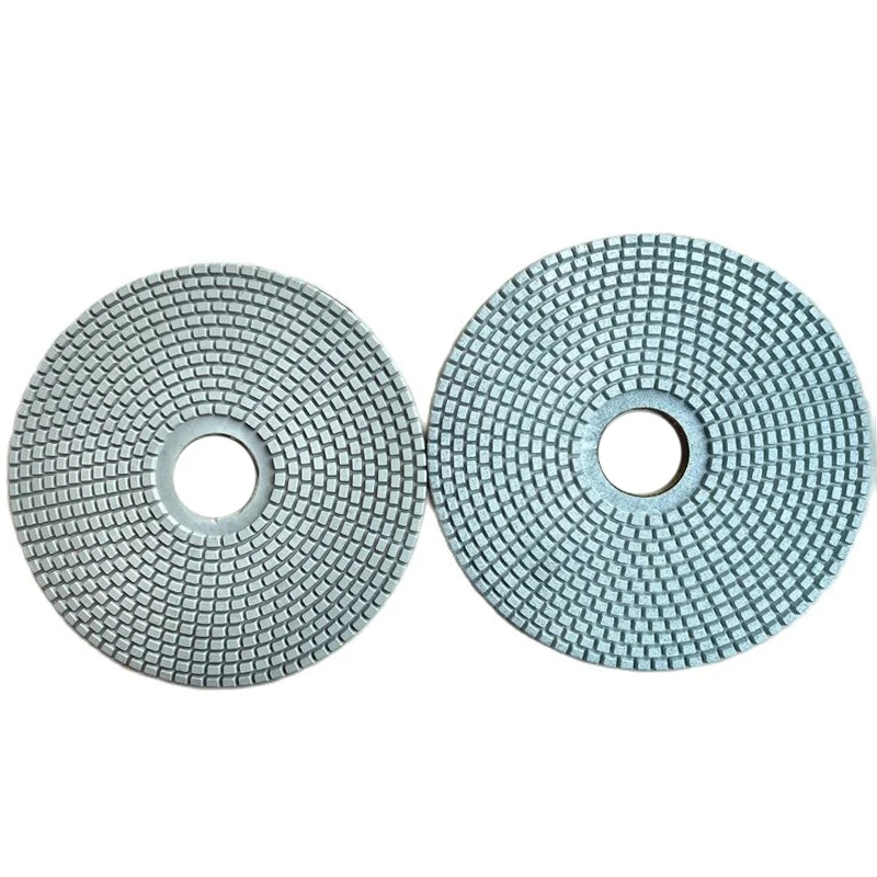 7Pcs/Set 10Inch 250m Diamond Polishing Pad White Flexible Diamond Wet Polishing Pad Stone Concrete Polish Grit Grinding Disc