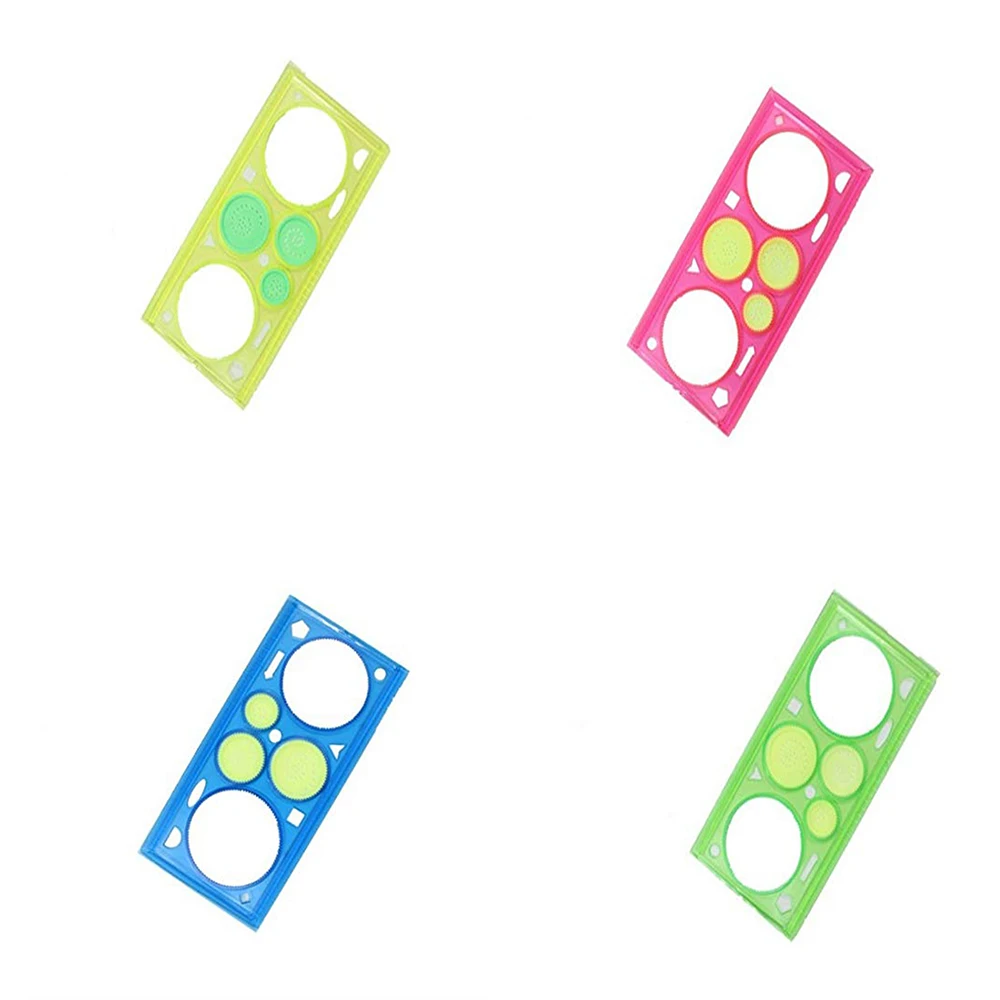 XRHYY Painting Ruler Transparent Million Flower Drawing Template Ruler Versatile Ruler For Children School Kids (Random Color )