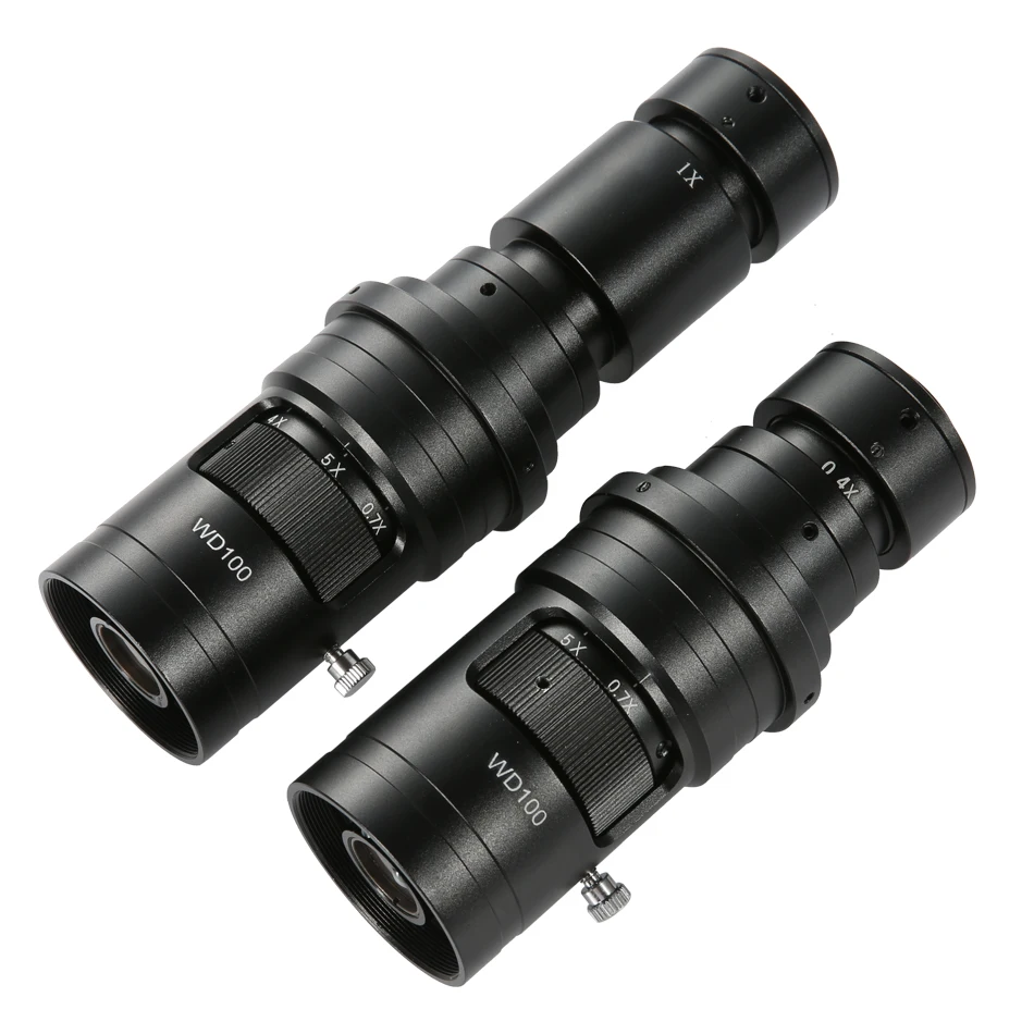 200X 500X 1000X 0.7X-5X regulowane powiększenie C do montażu na soczewka powiększająca dla hdmi vga USB przemysłowy kamera z mikroskopem wideo
