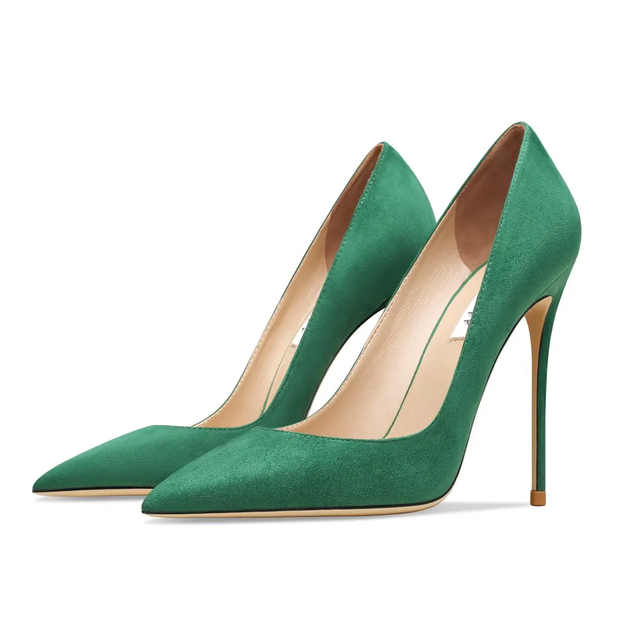 Genuine Leather Designer Shoes Woman Pointed Toe Suede High Heels 8/10CM Classics Pumps Women\'s Shoes Elegant Office Shoes 33-41