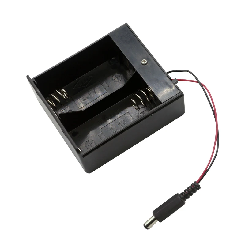 500pcs/lot MasterFire 2 x 1.5V D Size Batteries Holder Storage Box Case 3V DIY D Size Battery Cover 2 Slots with Switch&DC Plug