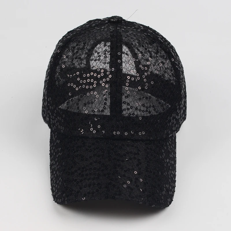 Casquette de Baseball pour femmes, maille à paillettes, Hip Hop, chapeaux d\'été pour femmes, Snapback, chapeau de camionneur réglable, 2022