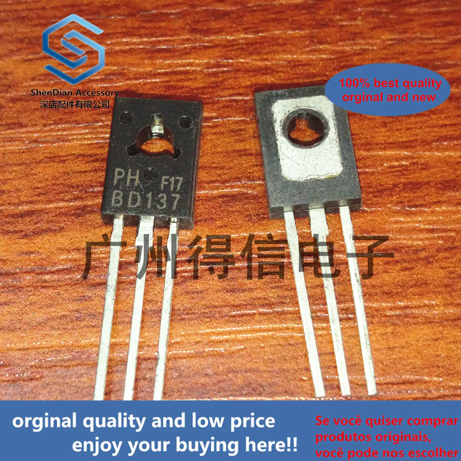 10pcs 100% orginal new  BD137 137 TO-126 NPN power transistors real photo