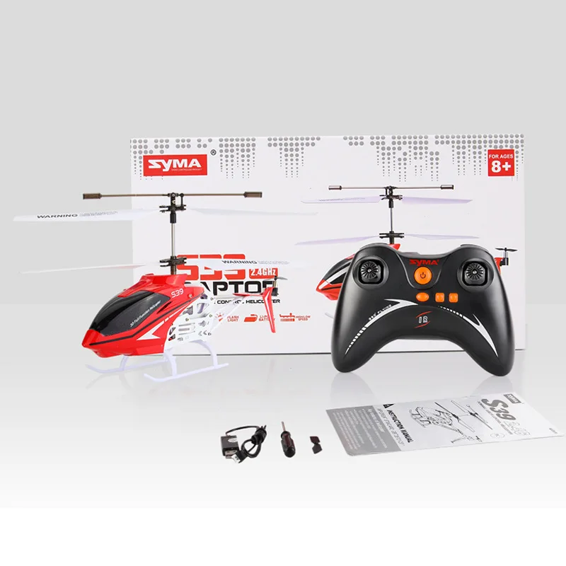 High Quality SYMA S39 Radio Gyroscope Remote Control Helicopter Drop Resistant 2.4G Alloy 3.5 Channel Children Drone Toy Gift