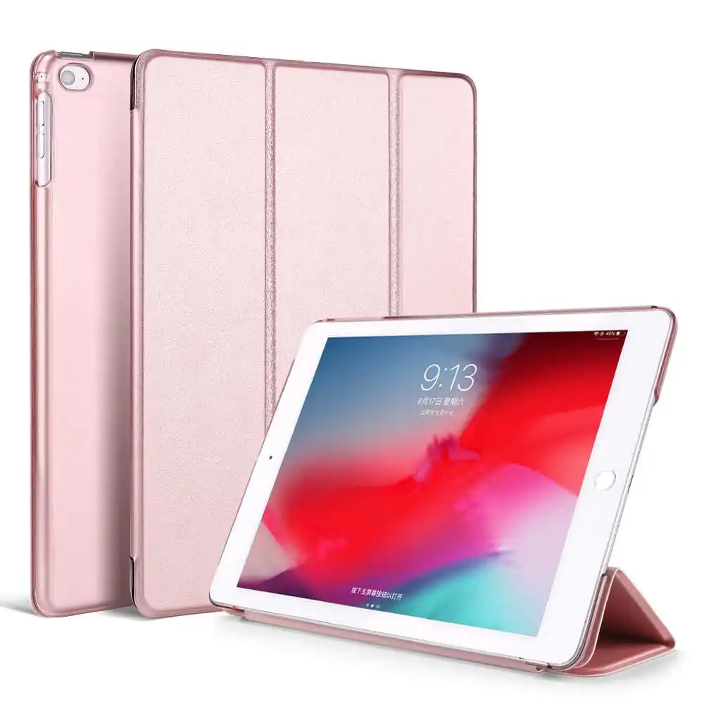 Case Cover For ipad 9.7 2017 2018 5 - 6th Air 1 Magnetic Sleep wake-up Smart Cover TPU Back Protective Case for iPad 2018 cover