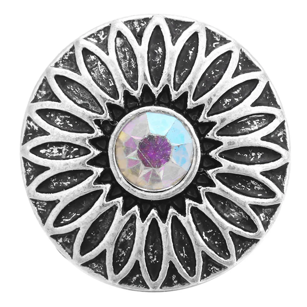 5pcs/lot Snap Button Jewelry Ginger Charms 40 Style AB Crystal Rhinestone Snap Buttons Fit 18mm Snap Bracelet Necklace for Women