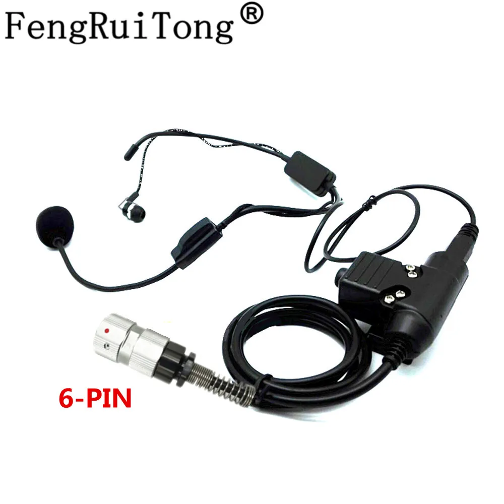 Unilateral Rear-mounted Neckband Earpiece Headset Mic for TRI TCA/AN PRC152 PRC148 Talkie Walkie U94 PTT Rod Microphone Earpho