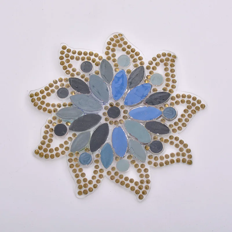 JUNAO 75mm Hotfix Clear Glass Flower Rhinestones Patches Iron On Clothes Patch Crystal Applique Strass For Wedding Dress