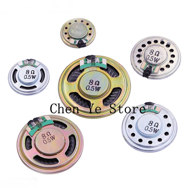 1PCS 0.5W 8R Horn Loud Speaker Buzzer Ringer 20MM 23MM 28MM 30MM 36MM 40MM 8 ohm 0.5W Small loudspeake