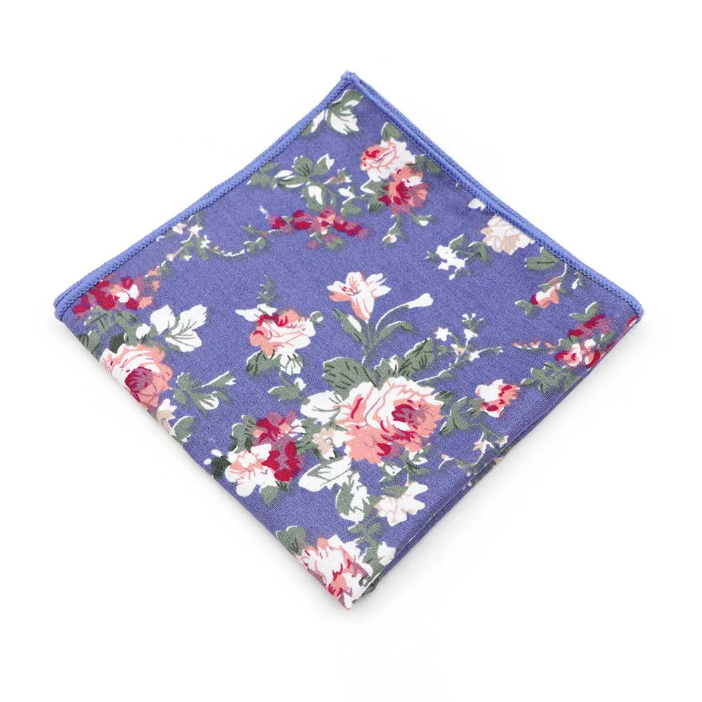 Men's Floral Pocket Square, Retro Style