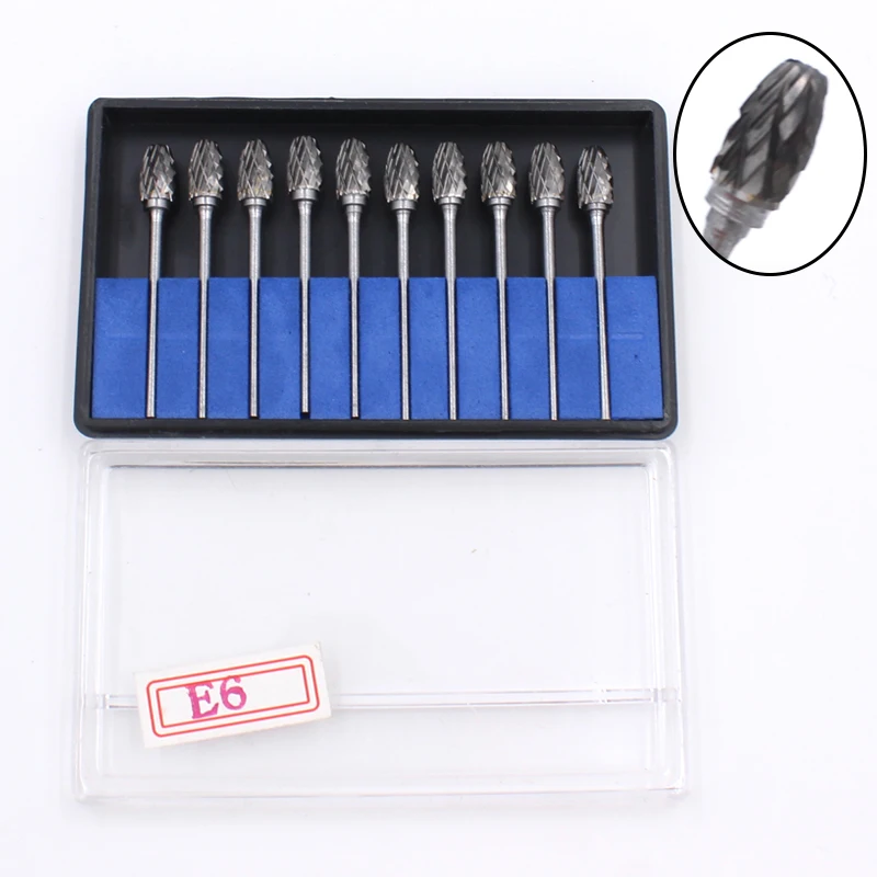 10Pcs/pack Dental Burs Drills Nitrate Tungsten Steel Material 2.35mm & Dental Lab Titanium Nitrate Carbide Burs Dentista Tools