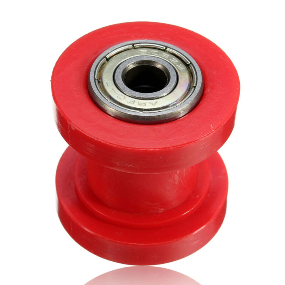 1pc ATV Parts Chain Roller Slider Tensioner Pulley Wheel Guide Red 8mm Accessories For Dirt Bike ATV