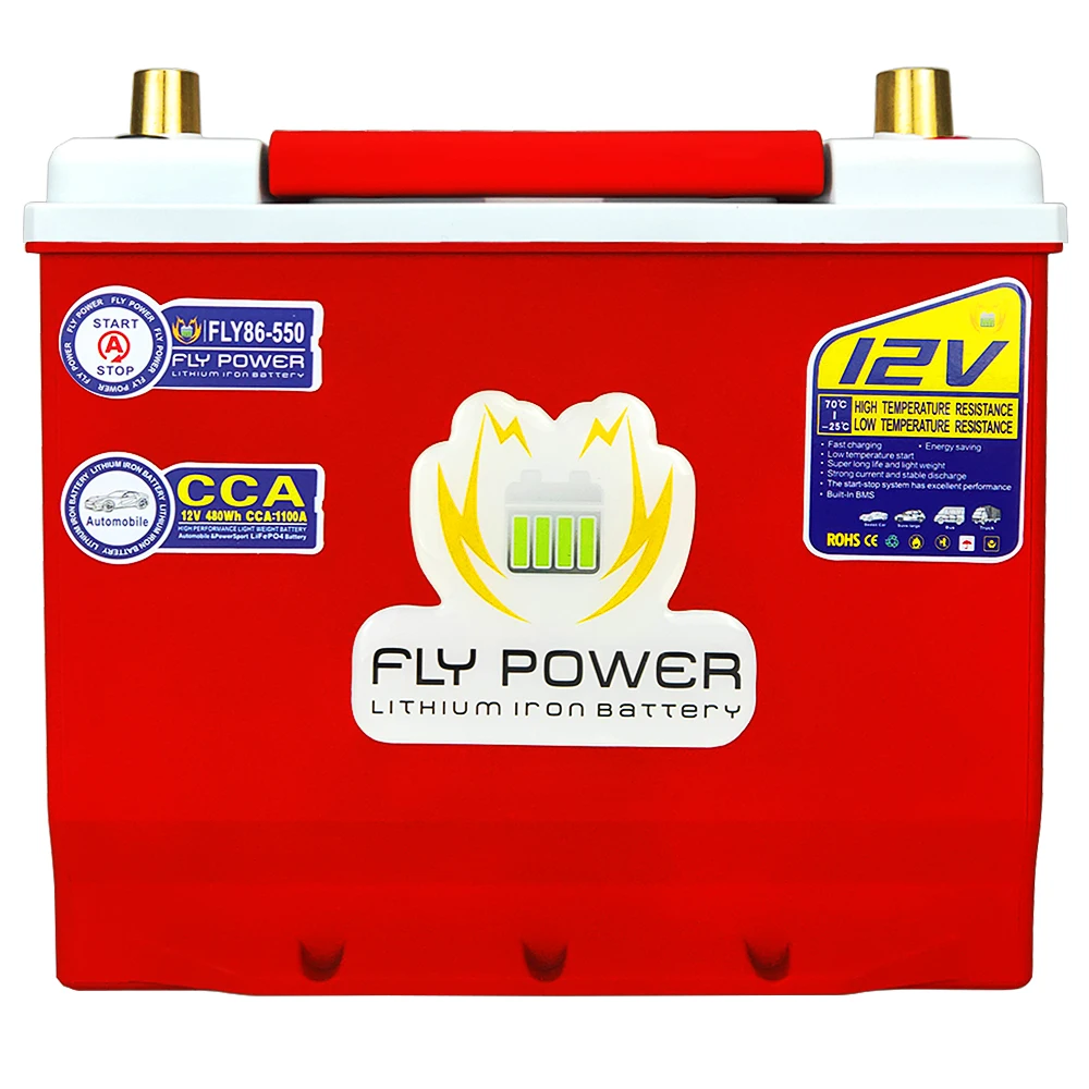 

LiFePO4 Battery FLY86-550 12V 480Wh CCA1100A With BMS Lithium Iron Start UPS Battery For LiFePo4 Car lithium iron battery