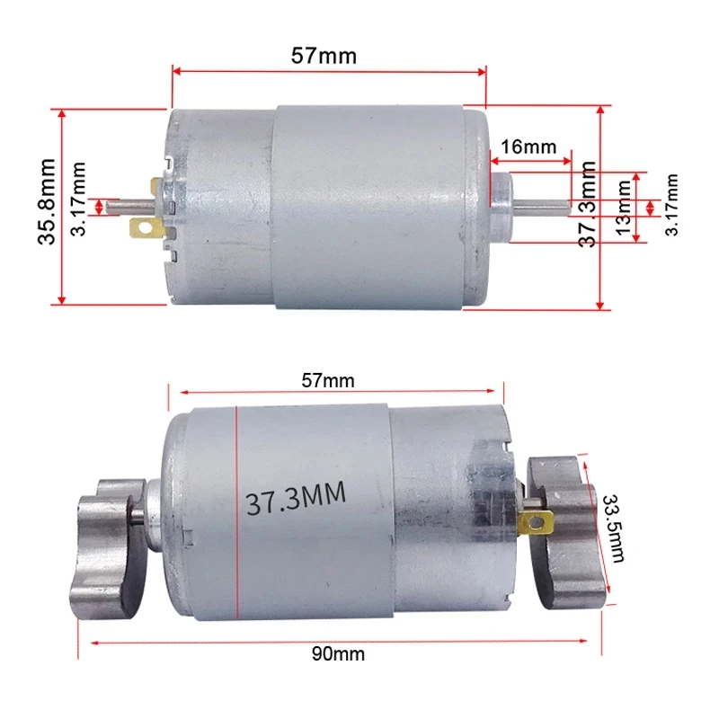 555 Vibration Motor Double Sector Head Vibrating Electric DC 6V 12V 24V 4000rpm 8000rpm Vibrator Motors 12 V DIY Model Massage