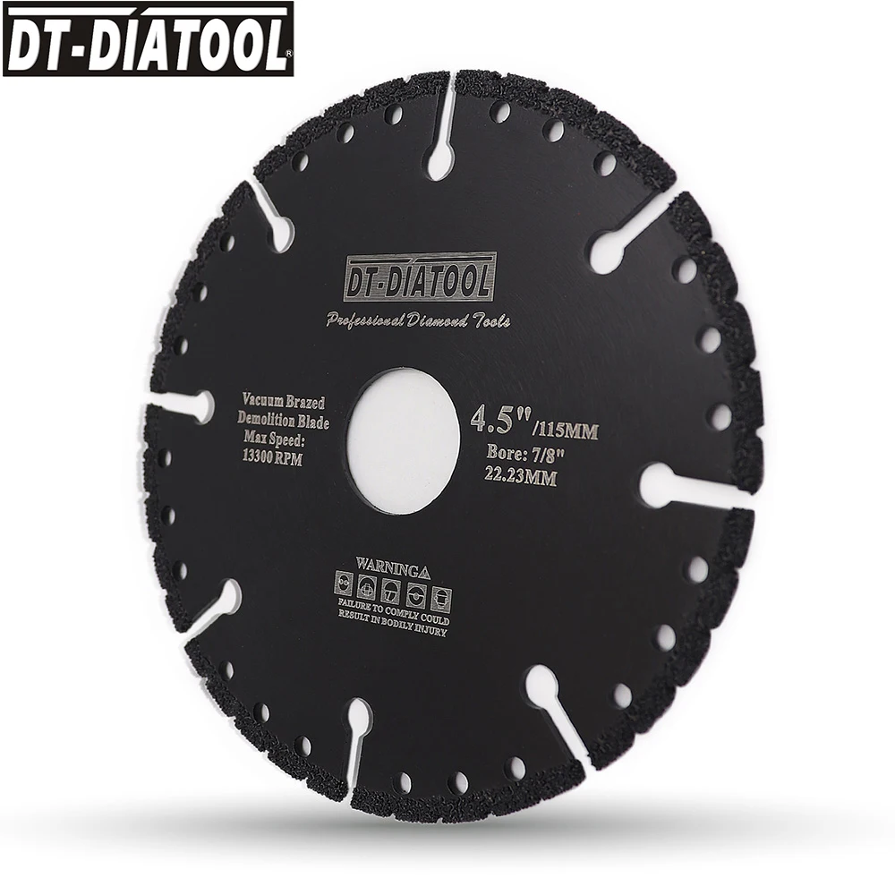 DT-DIATOOL 1pc 115mm/4.5 "Diamond Multi Purpose Cutting Disc Sloop Zaagblad Voor Staal Versterkte Beton gietijzeren Wapening