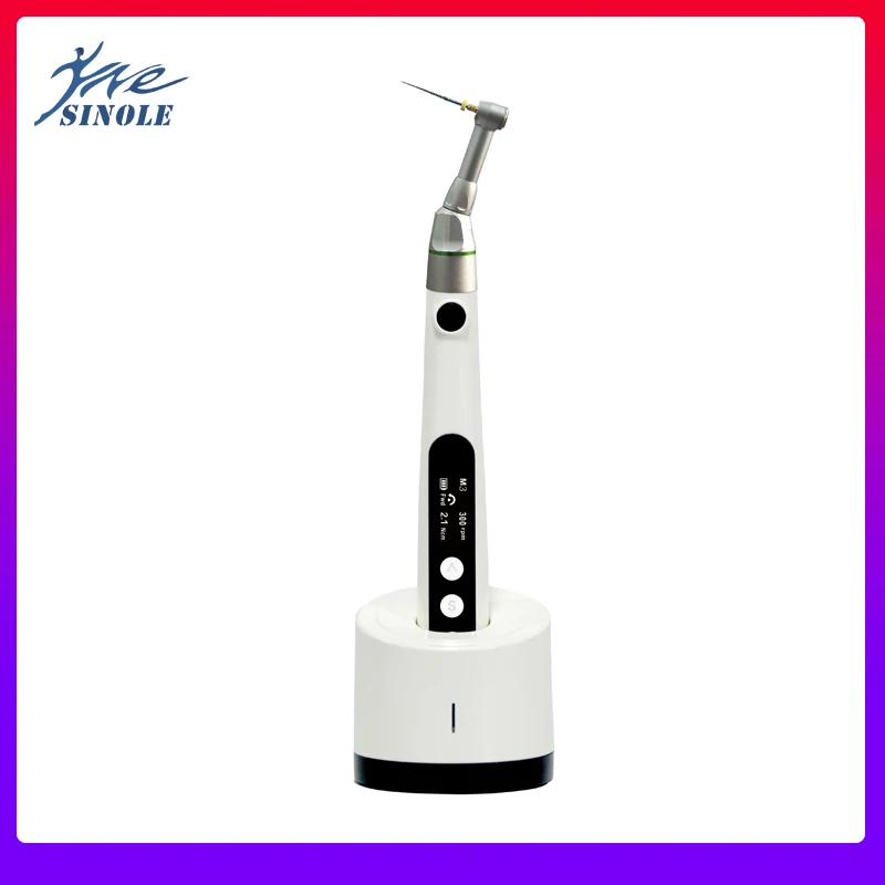 Dental LED Wireless Endodontic Root Canal Treatment Dental Endo Motor 16:1 Reduction Contra Angle Handpiece EndoMate EndoMotor