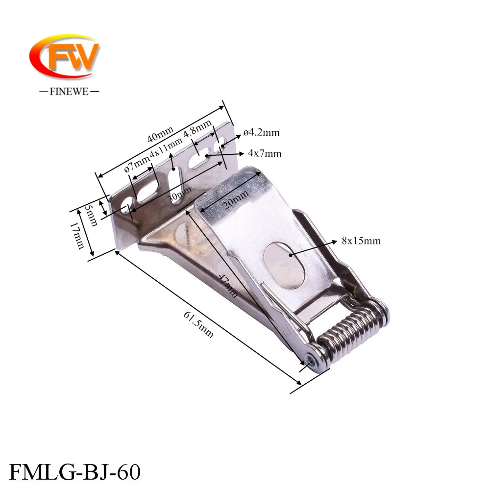 

FINEWE 100 шт./лот 60 мм для светодиодной осветительной панели (пружинный зажим для скрытого монтажа пружина для Потолочные углубленные осветители, железный зажим