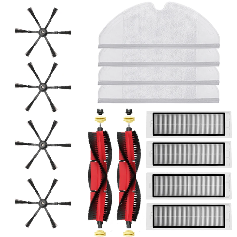 Roborock-accesorios para Robot aspirador, piezas lavables, Rollo principal, cepillo lateral, filtro, fregona, nuevo diseño, S6, S60, S6, Maxv
