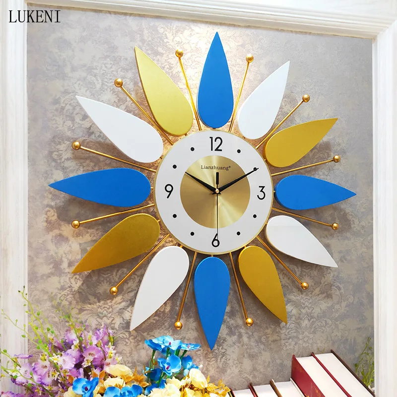 Nordic Wall Clock American Modern Minimalist Living Room Home Atmosphere Clock Personality Creative Quartz Clock Fashion Clock