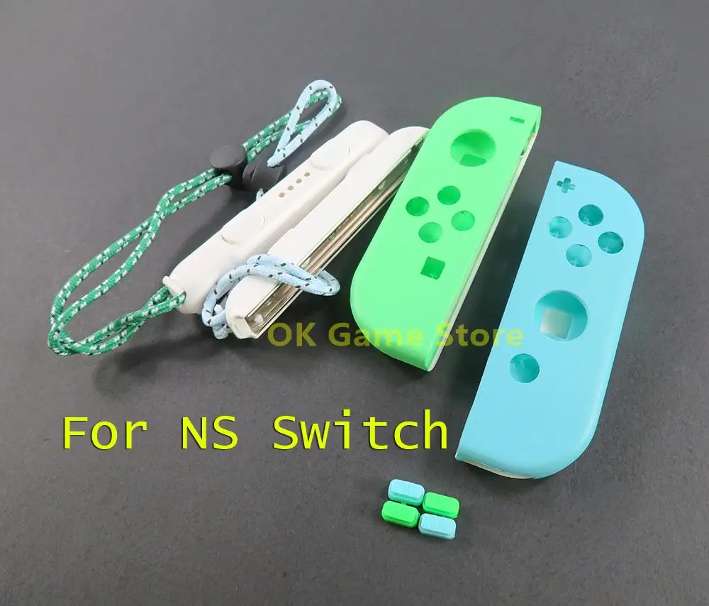 Custodia da 1 set/lotto con set completo di pulsanti di ricambio per Nintendo Switch Animal Crossing Console Joy con pulsanti della custodia