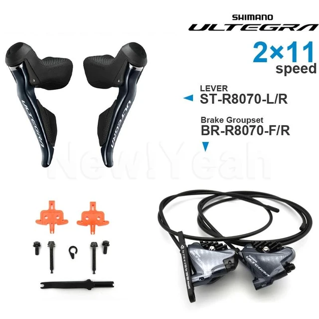 SHIMANO ULTEGRA R8070 Hydraulic Brake Groupset with Shifter Hydraulic Disc  Brake-DUAL CONTROL LEVER ST-R8070 BR-R8070 Original - AliExpress 18