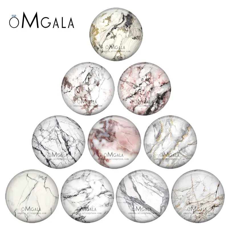 

Imitation natural stone texture patterns 12mm/16mm/18mm/20mm/25mm Round photo glass cabochon demo flat back Making findings