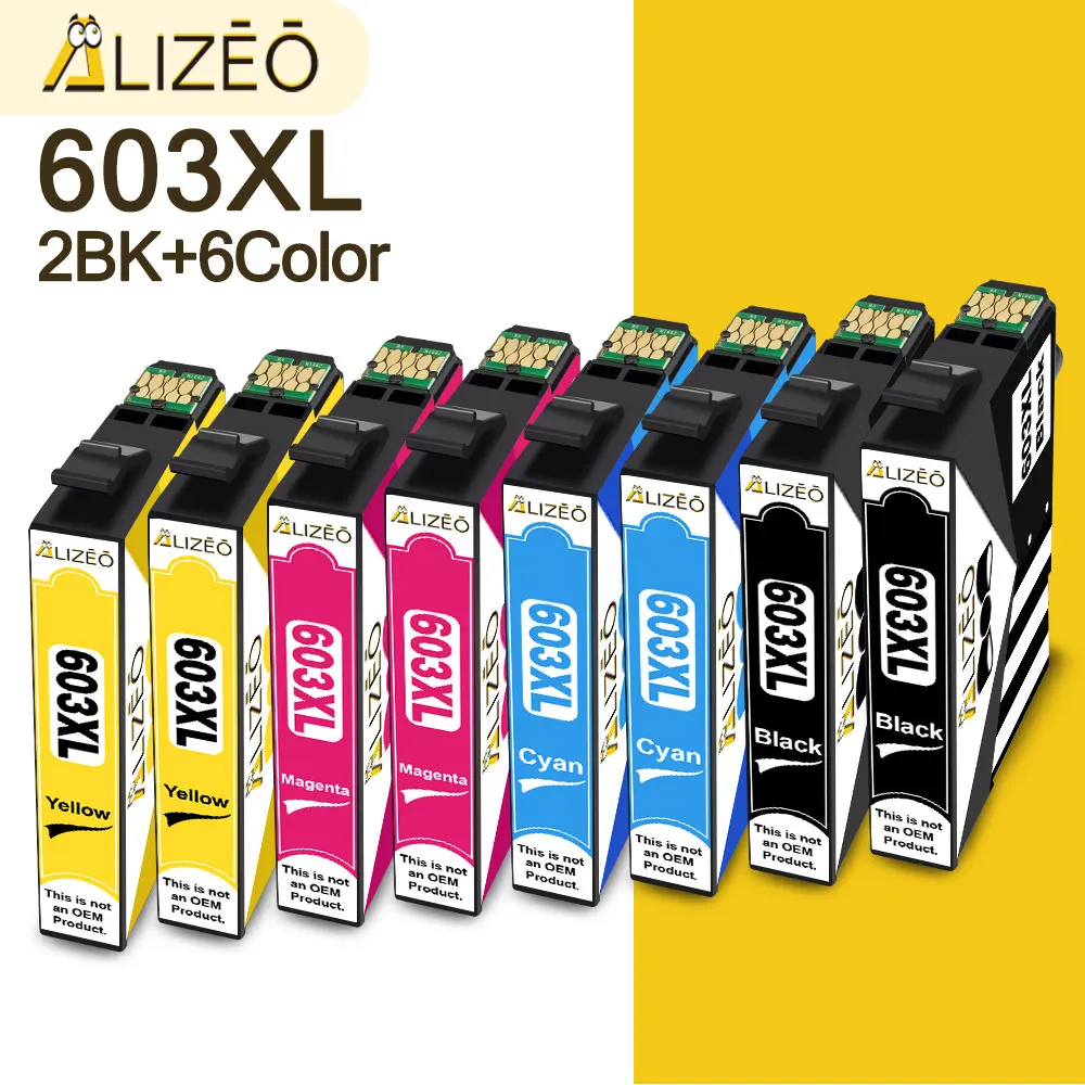 ALIZEO For EPSON 603XL 603 T603XL E-603XL T603 XL Ink Cartridges For Epson Expression Home WF-2810DWF WF-2830DWF WF-2835DWF