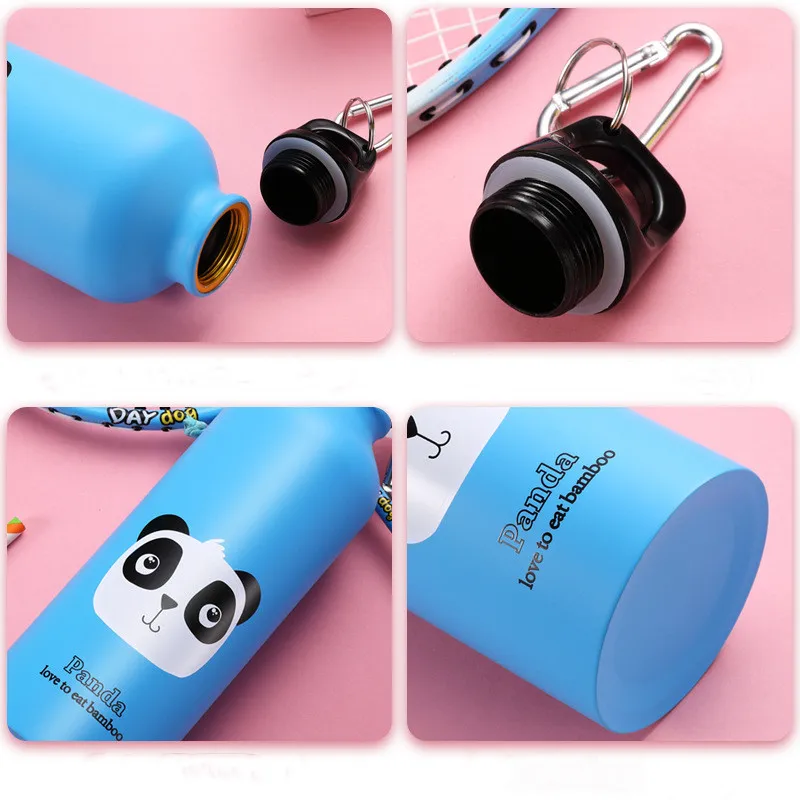 500ml Stainless Steel Sports Bottle Portable Gift Cup Animal Creative Cartoon Cup