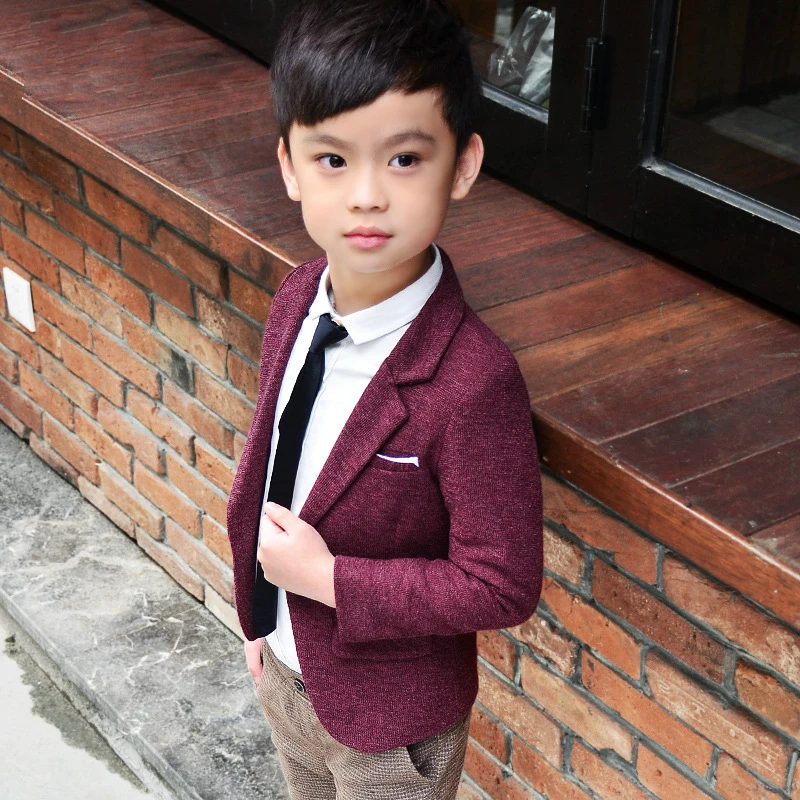 Terno coreano infantil, para primavera e outono, roupa para meninos, jaqueta em estilo inglês