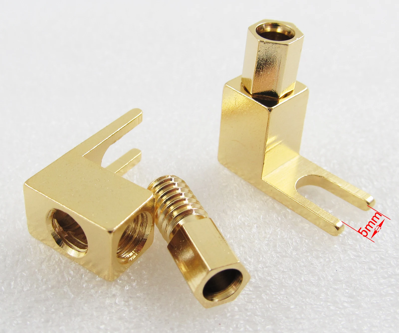 100pcs Gold Plated Brass Spade Banana Fork Plug Mcintosh Amp Eico Tube Adapters