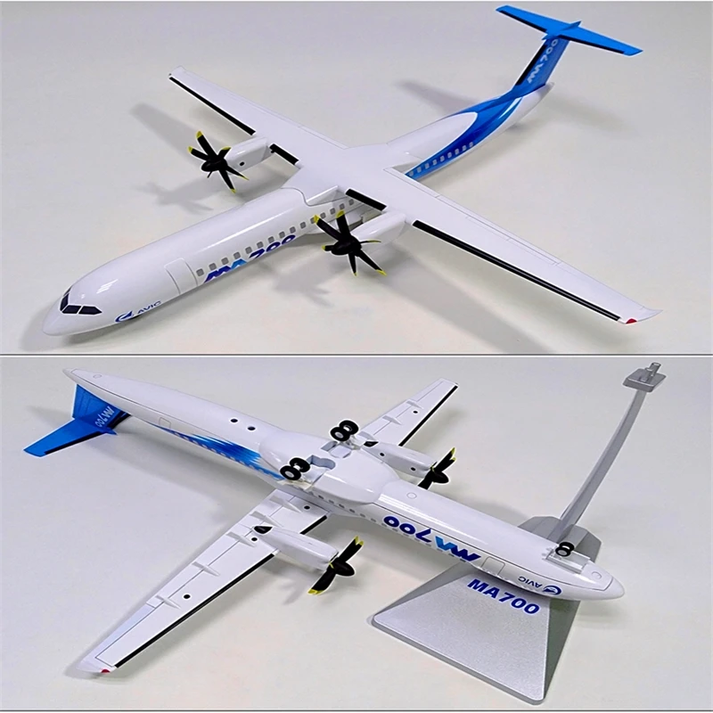 MA700 regional airlines commercial passenger aircraft 1:72 simulation aircraft model alloy belt wheels