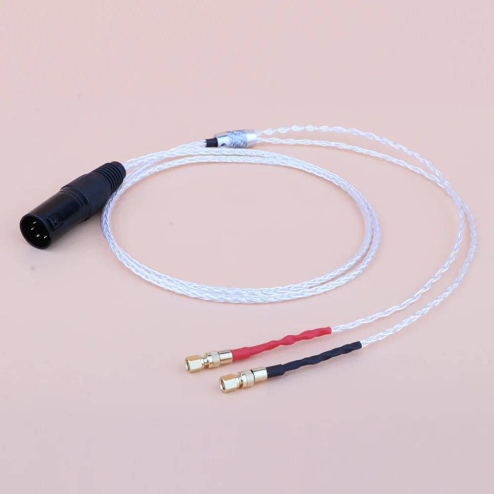 

Hifi 6N OCC Copper Silver Plated Upgrade Cable Replacement for HIFI MAN he400 he500 he600 headphone wire