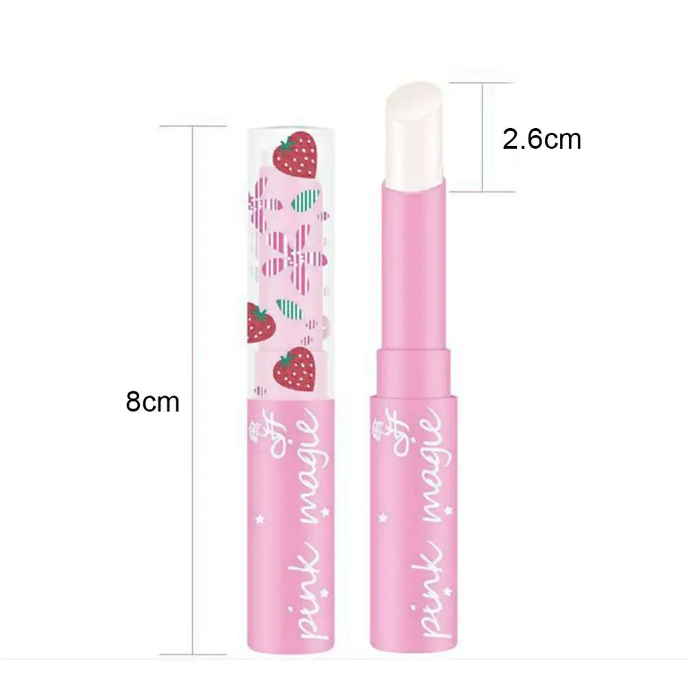 Ice soft strawberry color lip balm Moisturizer lipstick slightly pink continuous temperature changes lip balm T1088