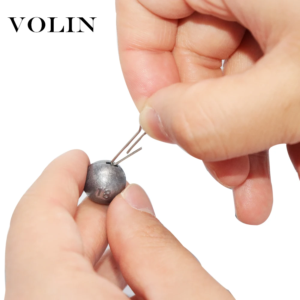 

Volin NEW 5pcs 2g 3g 5g 7g 10g 12g 14g 18g 21g Fishing Lead Sinker Jig Lead Head Deep Water Bullet with Sinker Round Balls