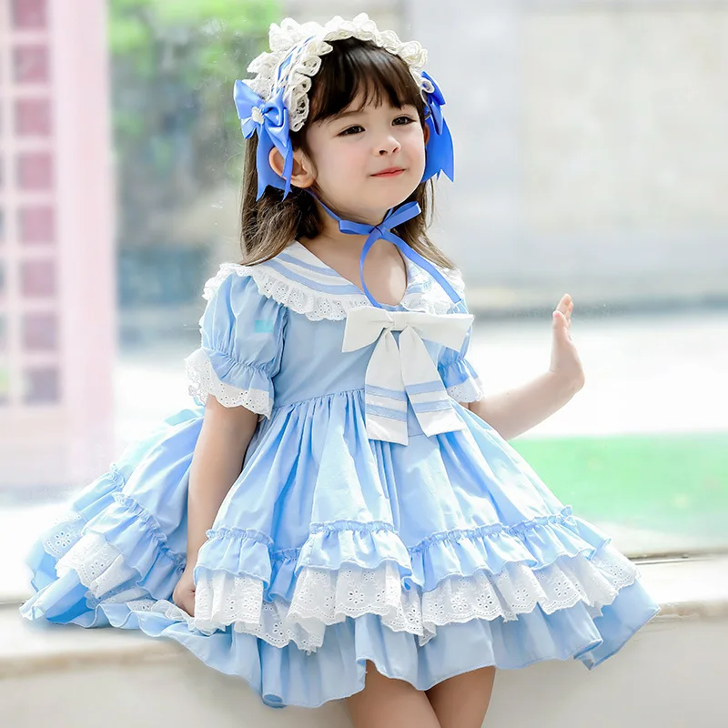 Baby Girls Spanish Clothes Children Lolita Princess Ball Gown For Girl Birthday Baptism Party Dresses Infant Vintage Vestidos