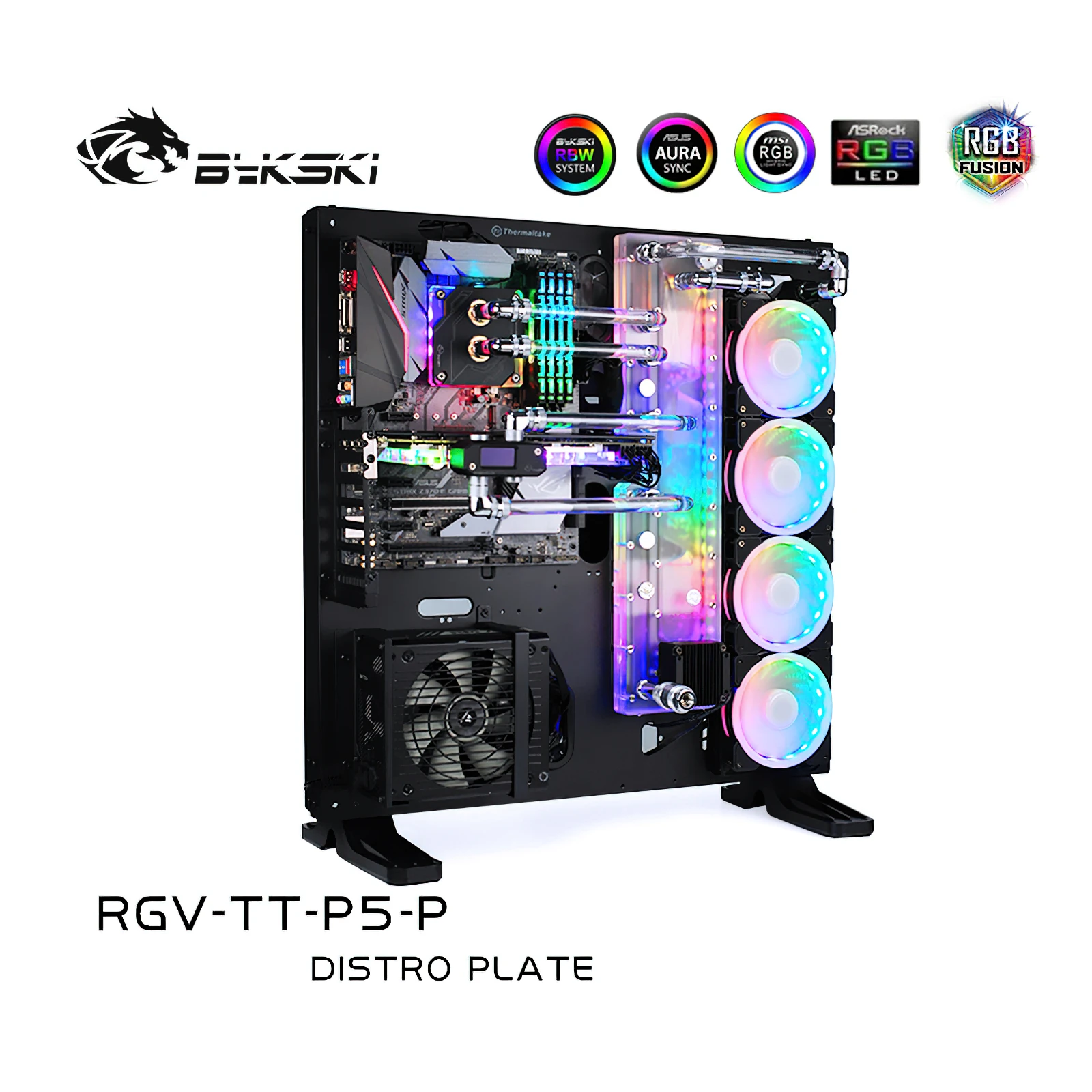 

Bykski Distro Plate Water Cooling Kit for TT Core P5 Chassis Case CPU GPU RGB RGV-TT-P5-P