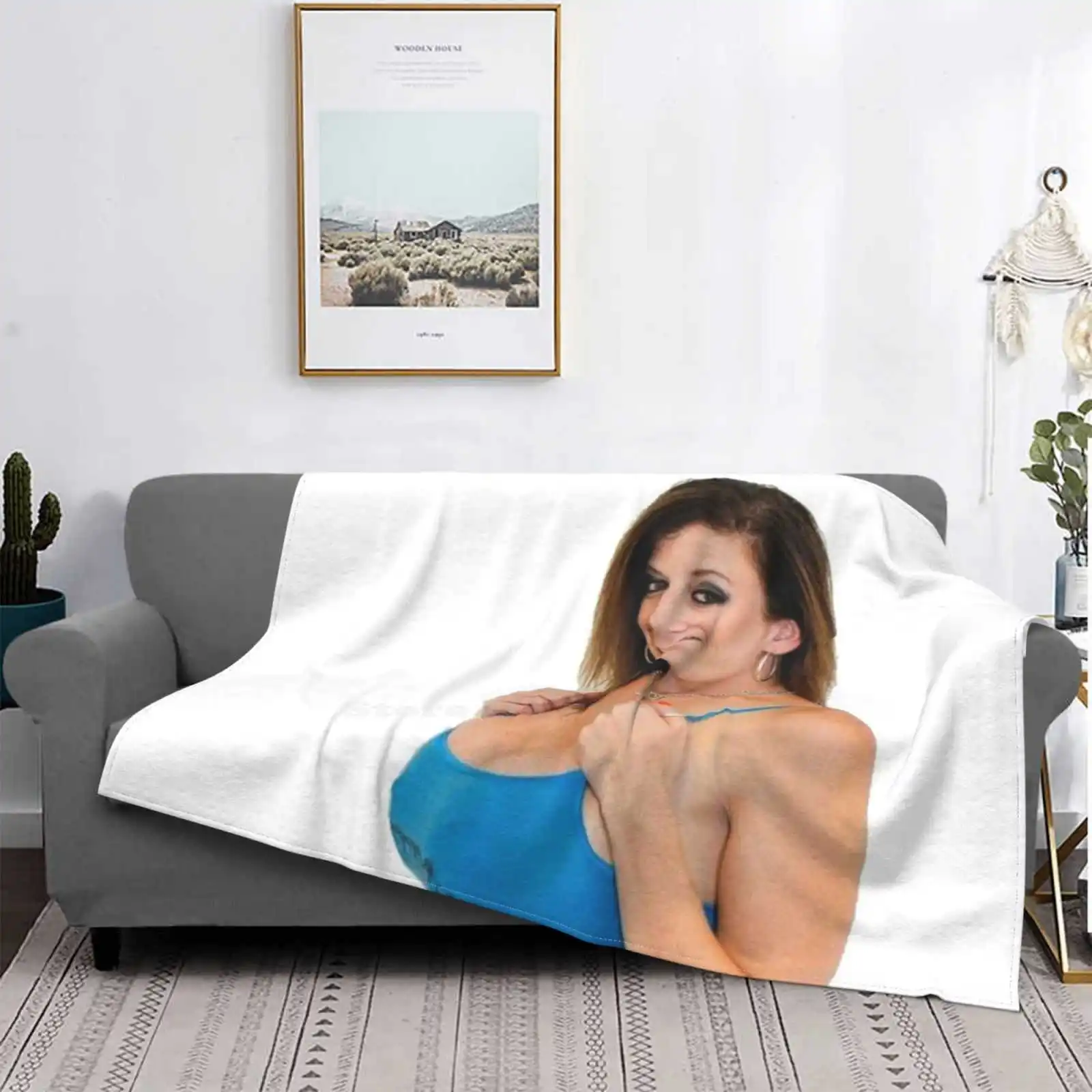 Big Blue Hermosa Última manta fina súper suave y cálida Sites de Sara Jay