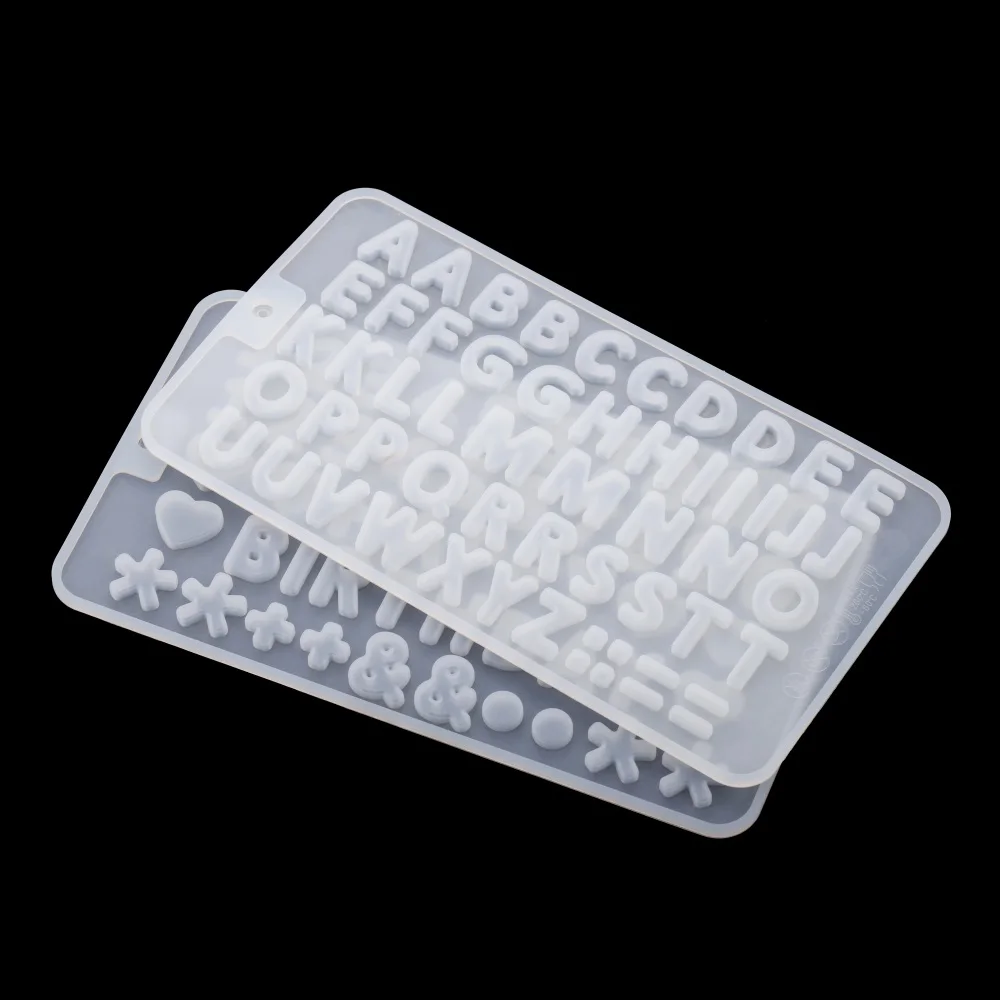 Letter Mold Alphabet Number Epoxy Resin Mold Crystal Pendant  Earring Silicone Molds Homemade For DIY Jewelry Making Accessories