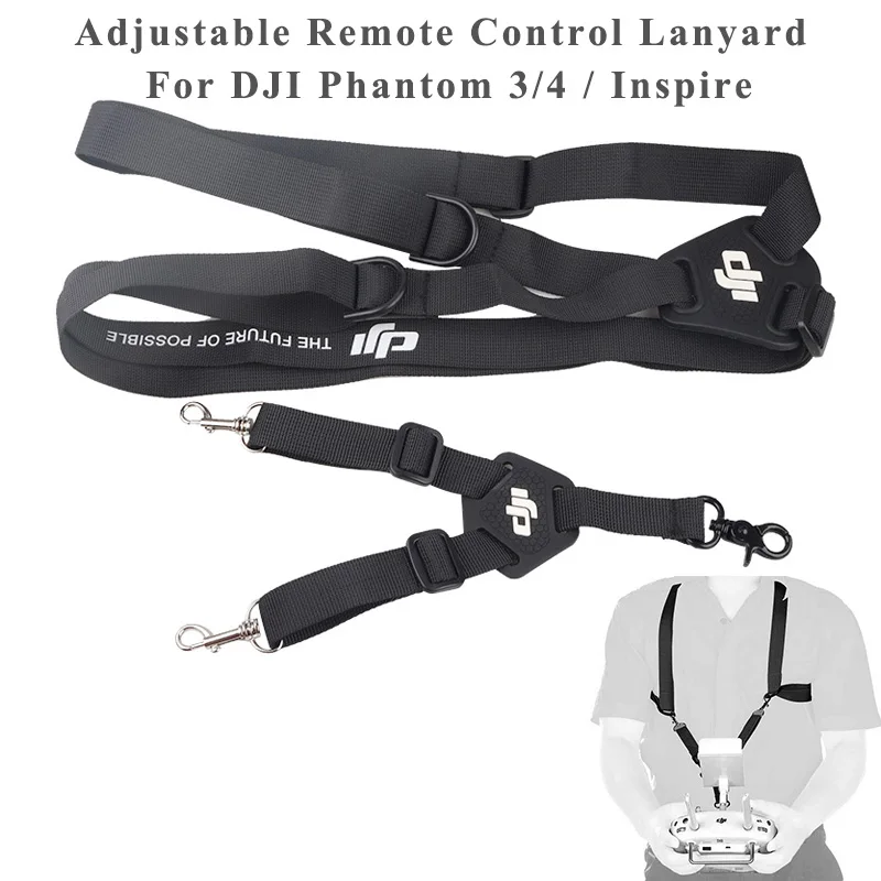 รีโมทคอนโทรลปรับสายคล้องไหล่เข็มขัดแขวนเชือกสลิงคอตะขอสำหรับ DJI Phantom 3/4 Inspire อุปกรณ์เสริม
