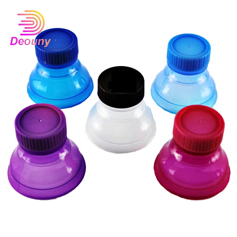 DEOUNY 6pcs Reusable Beverage Can Caps Cover Lid Soda Beer Coke Cap Flip Bottles Top Lid Container Boxes Jars Protector Snap Set