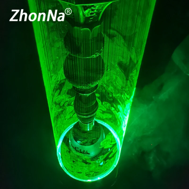 Arabic Hookah Accessories Round Luminous Base   Green Laser Sparkling Pendestal RGB Optional For Party KTV Club Bar Wine Liquor