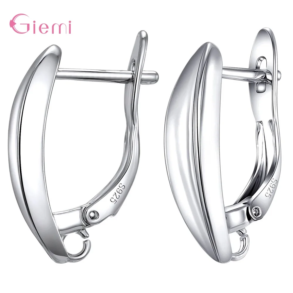 New  Arrivals 925 Sterling Silver Jewelry Findings Earrings Accessories DIY Handmade Ear Hooks Clasps Making Components