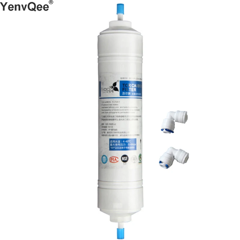 SOOEL T33 Rapido Collegare IN LINEA di COCCO Carbonio Della Cartuccia del FILTRO DELL\'ACQUA Con 2 montaggio Depuratore di Acqua AD OSMOSI INVERSA
