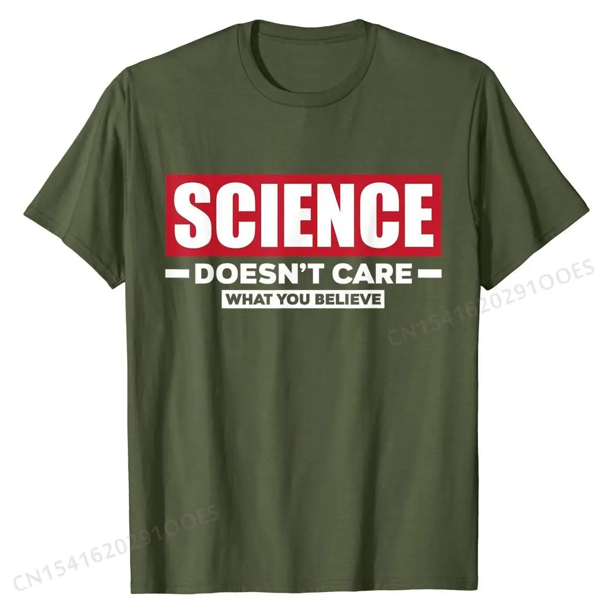 Science Doesn\'t Care What You Believe Funny Science T-Shirt Cotton Men Tshirts Camisa Tops T Shirt Cheap Normal