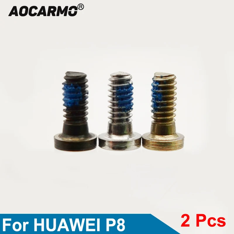 2Pcs/Lot 3x1.2mm Silver / Gold / Black Bottom Dock Screws Housing Screw Replacement For Huawei P8 Ascend P8 Grace GRA-UL10