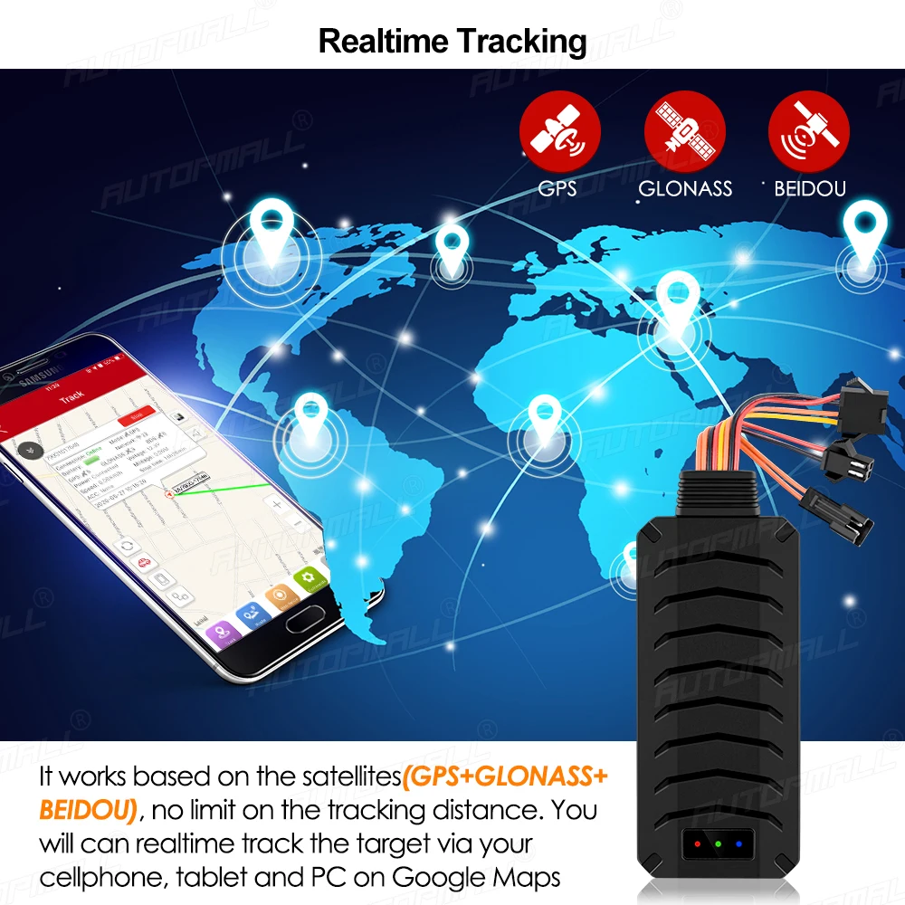 4G Car Tracking Device MV790G Fuel Cut Off SOS Call Real Time Tracking Device Multiple Anti-theft Alarms