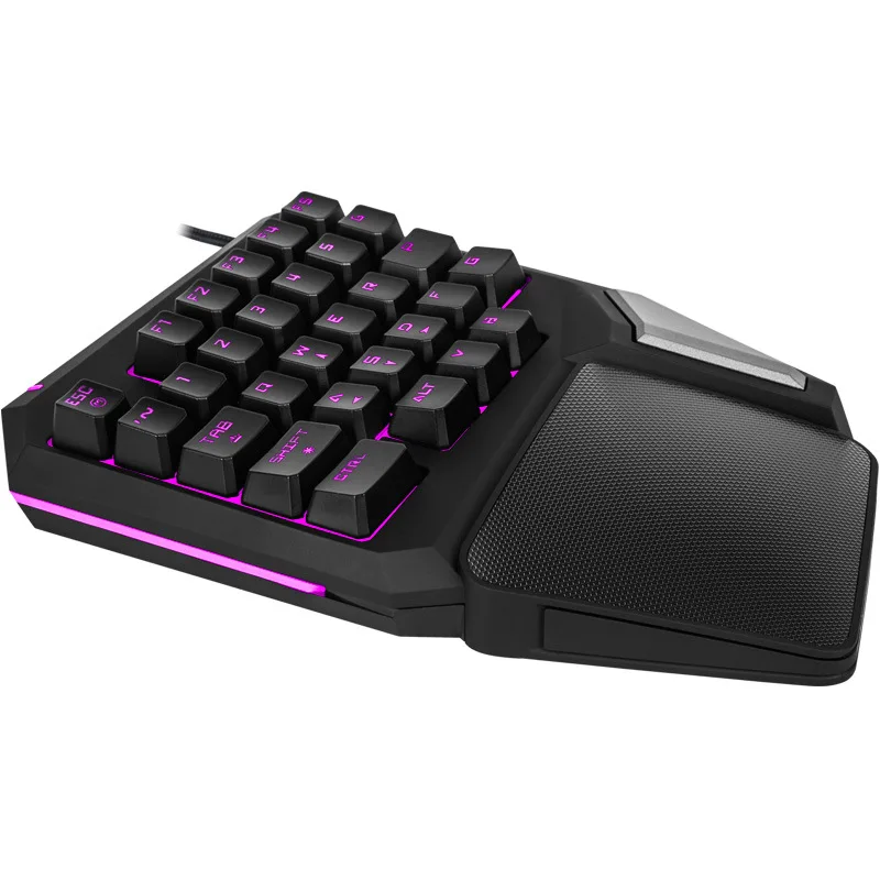 Imagem -03 - Teclado Mecânico de Uma Mão para Jogos Mão Esquerda Teclas Programáveis t9 Pro Teclado com Fio Jogo Único Pubg pc Laptop