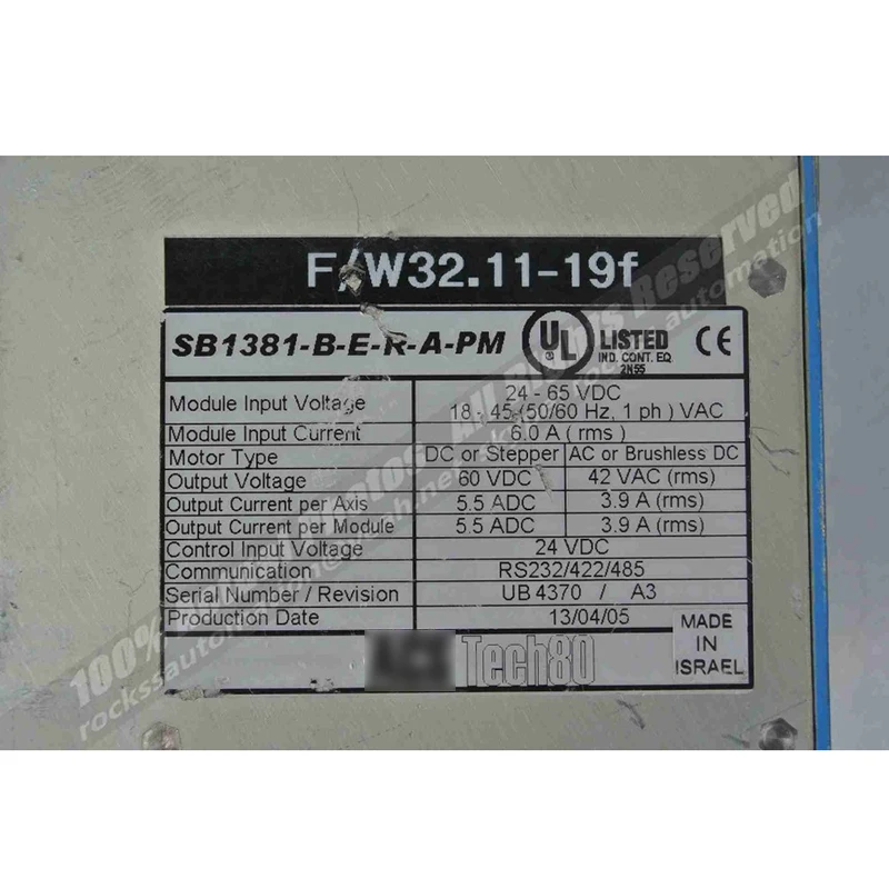 Servo Drive SB1381-B-E-R-A-PM5 Used In Good Condition